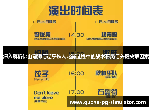 深入解析佛山南狮与辽宁铁人比赛过程中的战术布局与关键决策因素 深入解析佛山南狮与辽宁铁人比赛过程中的战术布局与关键决策因素